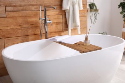 Newly Installed Modern Bathtub